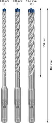 Bosch EXPERT SDS plus-7X boorhamerset 3-delig.