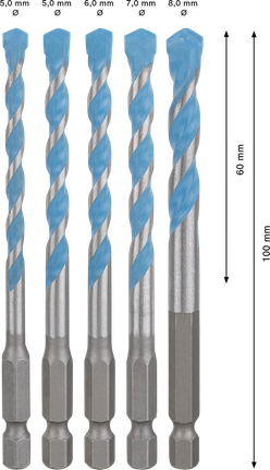 Bosch EXPERT HEX-9 MultiConstruction boorset 5-delig.