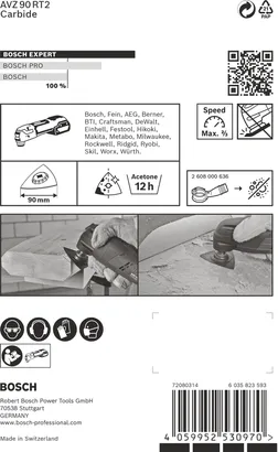 Bosch EXPERT AVZ 90 RT2 90 mm multitool schuurplateau.