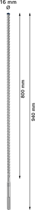 Bosch EXPERT SDS max-8X boorhamer 16x800x940 mm.