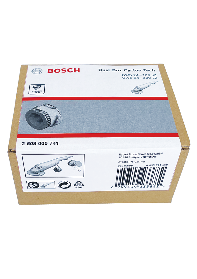 Bosch Cyclon Tech stofbox verpakking.