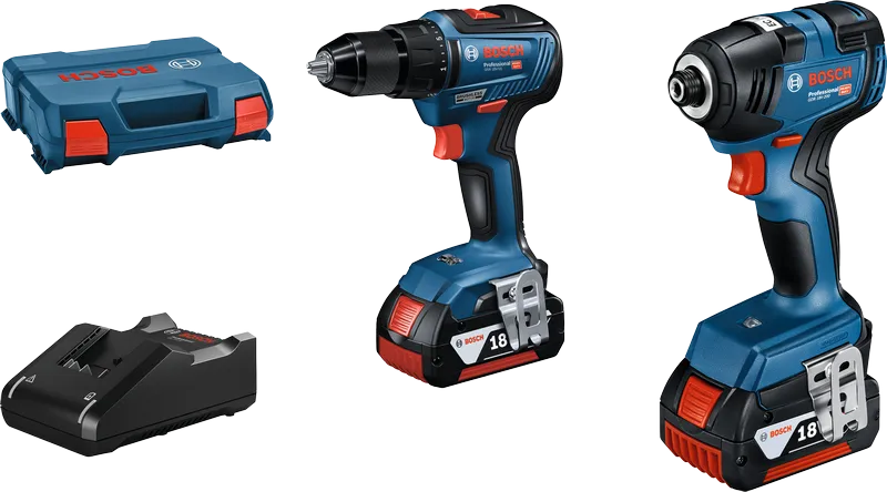 Bosch combikit GDR 18V-200 en GSR 18V-55 accugereedschap.