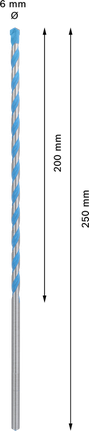 Bosch EXPERT CYL-9 MultiConstruction Boor 6x200x250 mm.