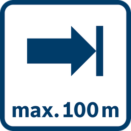 Werkbereik van max. 100 m 