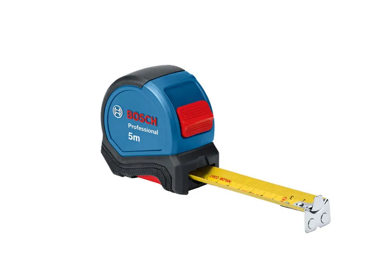 Bosch 5m rolmaat met uitstekende handgereedschapsfunctie.