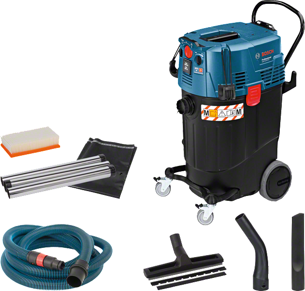 Bosch GAS 55 M AFC nat-/droogzuiger met accessoires.