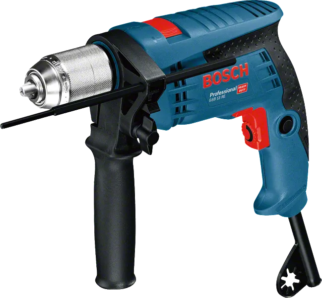 Bosch GSB 13 RE klopboormachine met snoer en zijhandgreep.