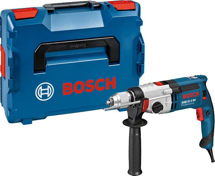 Bosch GSB 21-2 RE boormachine met transportkoffer.