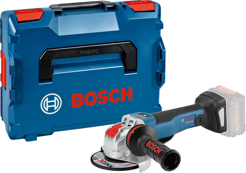 Bosch GWX 18V-10 accu haakse slijper met koffer.