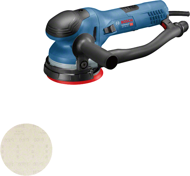 Bosch GET 55-125 excenterschuurmachine met stofafzuiging.