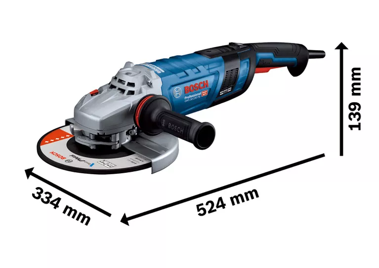 Bosch GWS 30-230 PB haakse slijper met ergonomische handgreep.