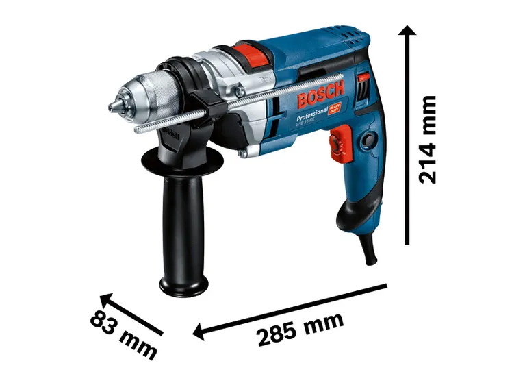 Bosch GSB 16 RE klopboormachine met zijhandgreep.