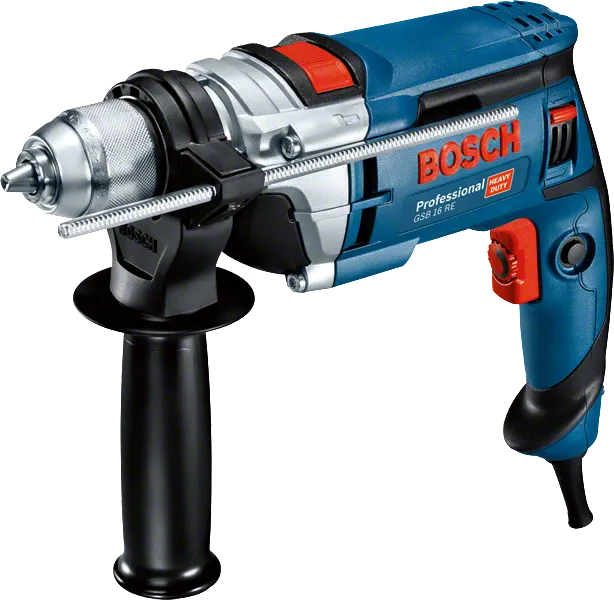 Bosch GSB 16 RE klopboormachine met zijhandgreep.