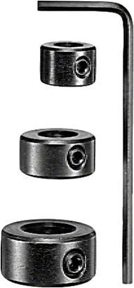 Bosch boordiepteaanslagset met drie spanringen en inbussleutel.