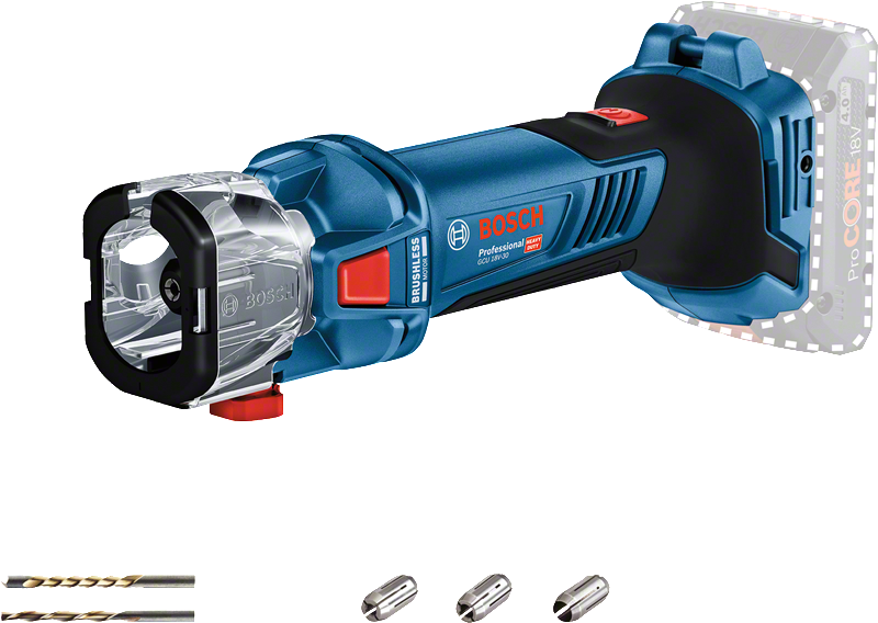 Bosch GCU 18V-30 accu-frees voor gipsplaten.