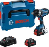 Bosch GDS 18V-1050 HC slagschroevendraaier met koffer en accu's.