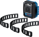 Bosch GCT 30-42 pijpensnijder met drie bevestigingsriemen.