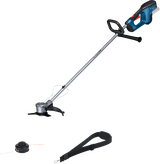 Bosch GFR 18V-23 accu grastrimmer met draagriem.