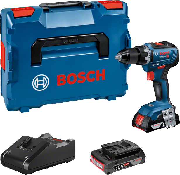 Bosch GSR 18V-55 accuboormachineset met koffer en accu.
