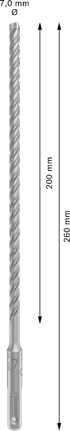 Bosch PRO SDS plus-5X Hamerboor 7x200x260 mm.