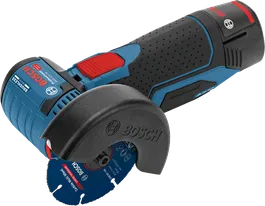Bosch GWS 12V-76 haakse slijper met hardmetalen multischijf.