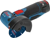 Bosch GWS 12V-76 haakse slijper met hardmetalen multischijf.