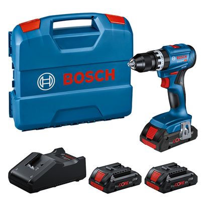 Bosch GSB 18V-45 accuboormachineset met accu's.