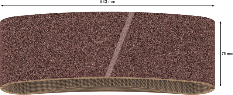 Bosch PRO X440 Schuurband 75x533 mm G80, grove korrel.