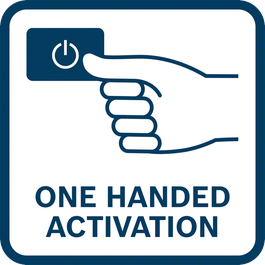  Met duim te activeren aan/uit-schakelaar voor efficiënt gebruik met één hand