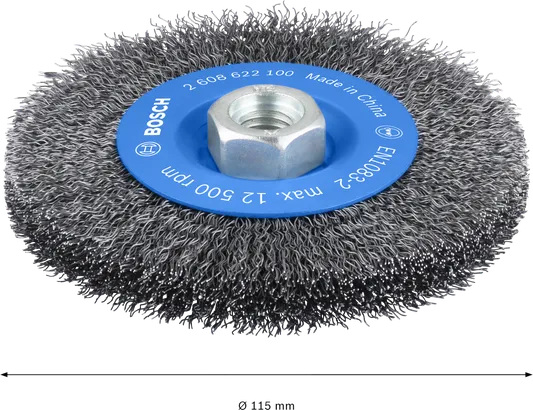 Bosch PRO Metal clean draadschijf 115 mm voor slijpmachines met schroefdraad.
