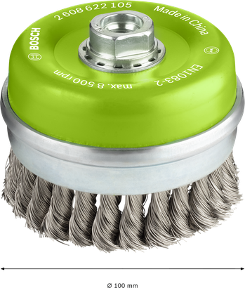 Bosch PRO RVS zware komborstel 100 mm.