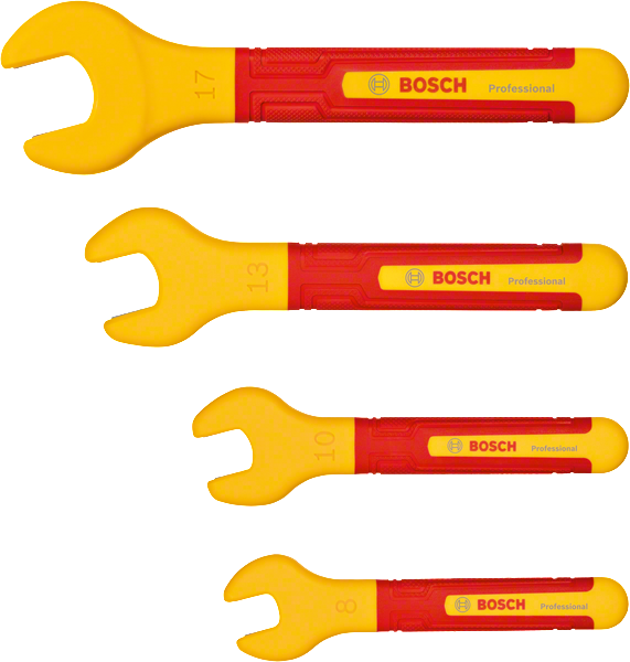 Bosch VDE-sleutelset 4-dlg, geïsoleerde steeksleutels.