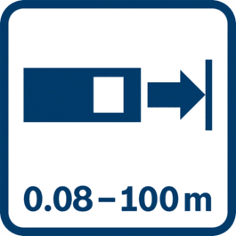  Bosch MT pictogram GLM 100C afstand doel 0,05-100 m pos