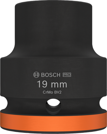 Bosch PRO Krachtdop 3/4" 19 mm met oranje ring.