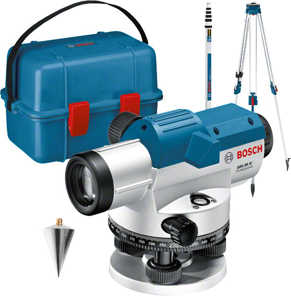Bosch GOL 26 G optische waterpasset voor nauwkeurig waterpas stellen.