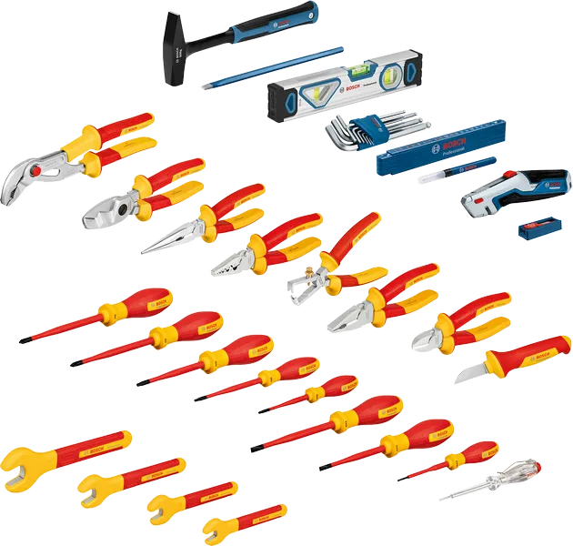 Bosch Elektricienskoffer 37-delige combikit voor elektrotechnische werkzaamheden.