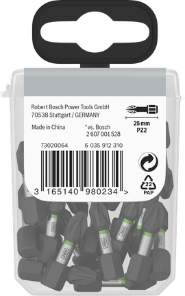 Bosch PRO PZ2 25 mm slagbits.