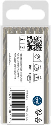 Bosch PRO RVS HSS-Co spiraalboor 4,4 mm verpakking.