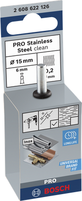 Bosch PRO RVS reinigingsborstel 15×0,2 mm.