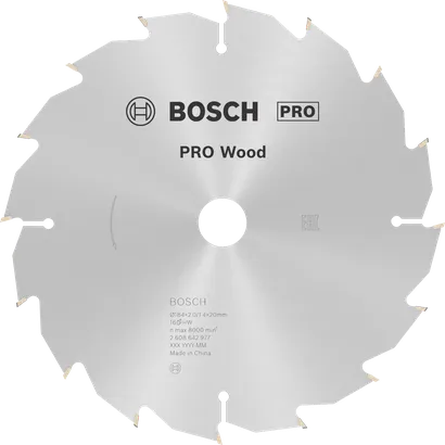 Bosch PRO houtcirkelzaagblad, 184 mm diameter.