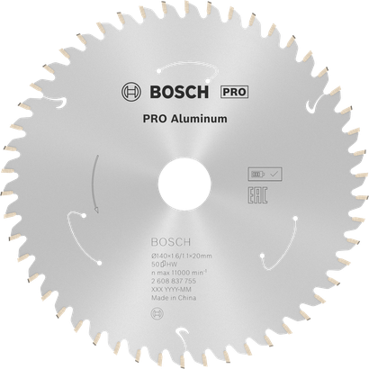 Bosch PRO Aluminium accu cirkelzaagblad 140mm 50T.