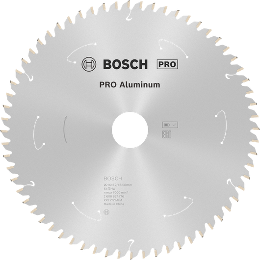 Bosch PRO Aluminium accu cirkelzaagblad 216mm.