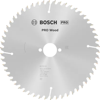 Bosch PRO Wood cirkelzaagblad 216 mm, 54 tanden.