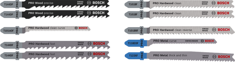 Bosch PRO Hout- en Metaalset 100 mm decoupeerzaagbladen 10 st.