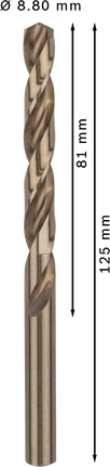 Bosch PRO HSS-Co 8,8 mm roestvrijstalen spiraalboor.
