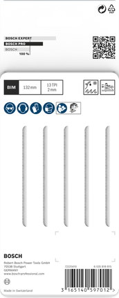 Bosch PRO Metal decoupeerzaagbladen 132 mm 5-pack.
