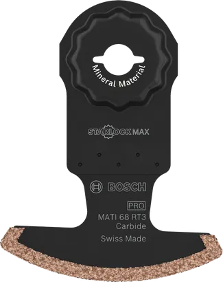 Bosch PRO MATI 68 RT3 multitoolblad voor minerale materialen.