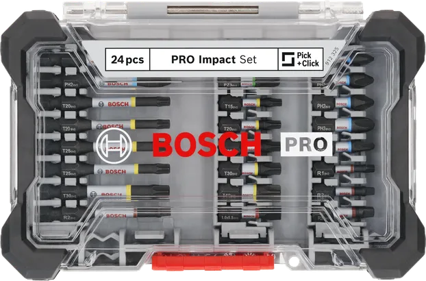 Bosch PRO Slagschroevendraaierbitset 24-delig.
