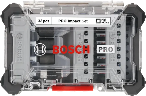 Bosch PRO slagschroevendraaier bitset 33-delig.