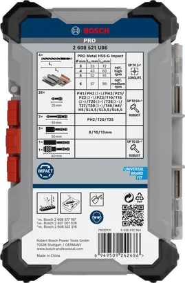 Bosch PRO Impact Metaalset 40 stuks.